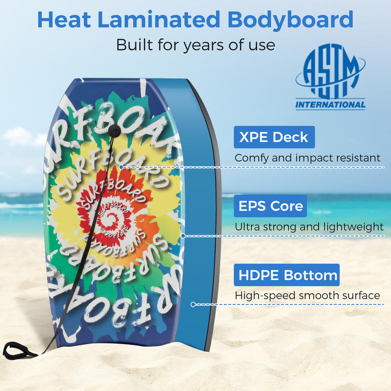 Bodyboard Boogie Board - 33/37/41 Inches Lightweight Body Board Boogie