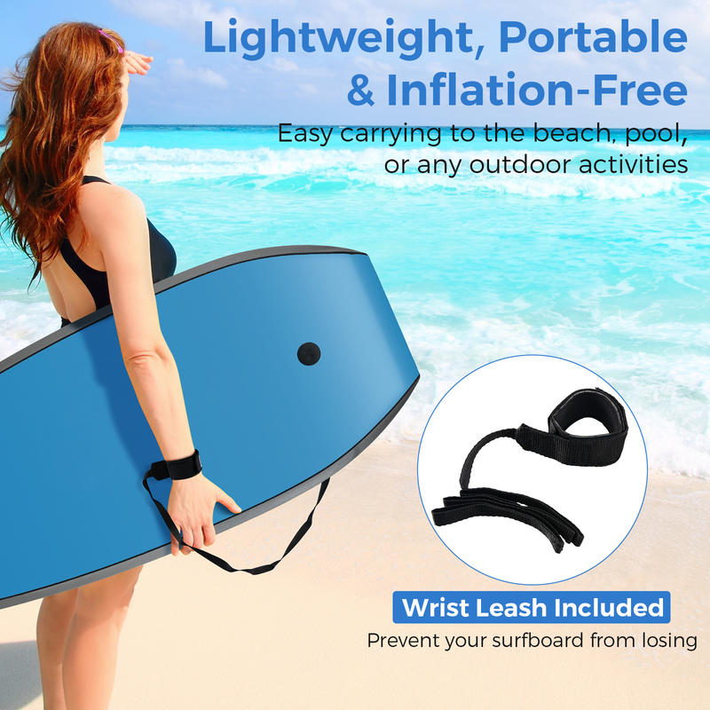 Bodyboard Boogie Board - 33/37/41 Inches Lightweight Body Board Boogie
