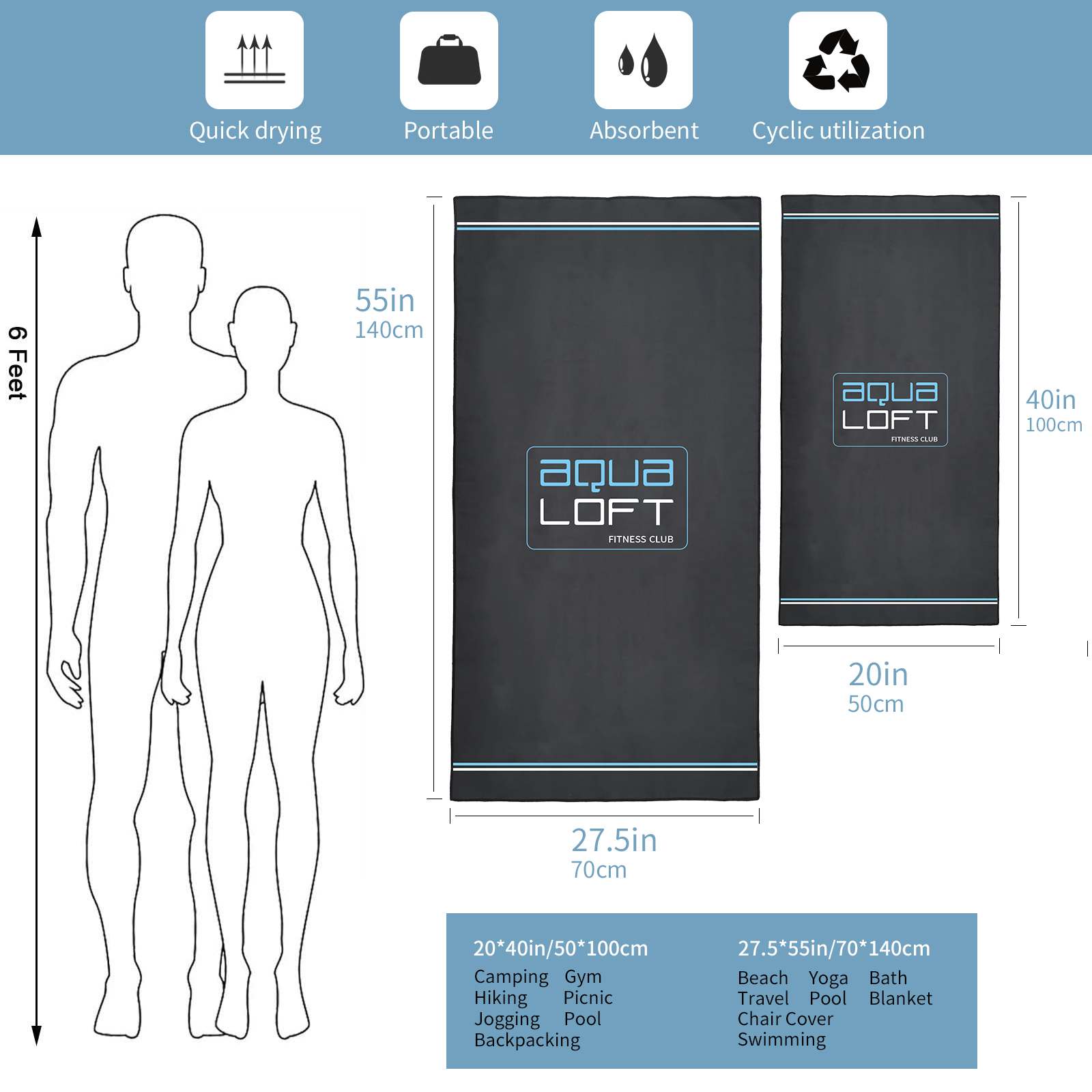AQUA Microfiber Quick Dry and  - Aquatic Sports recensione e prezzo