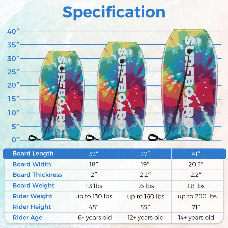 33/37/41 Inches Lightweight Bo - Bodyboard Boogie Board recensione e prezzo